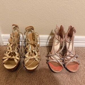 Gold and Rose Gold Heels